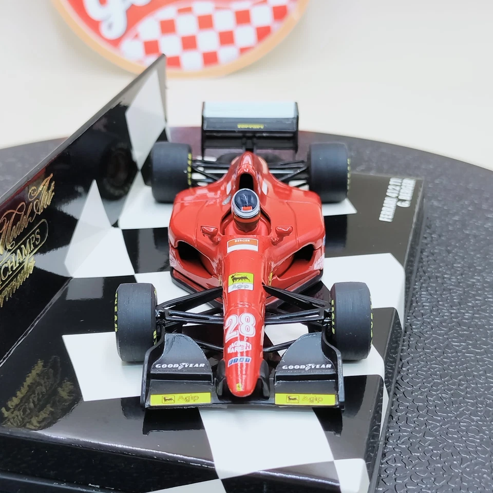 MINICHAMPS 1/43 Ferrari 412 T1 Gerhard Berger #28 430940028 Red - Image 4 of 4