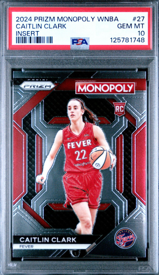 2024 Panini Prizm Monopoly WNBA Insert #WNBA27 Caitlin Clark RC PSA GEM MT 10