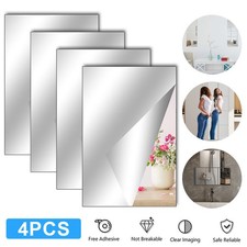 Wall Mirror Self-Adhesive Glass Mirror HD Decorative Wall Mirror Frameless Mirro