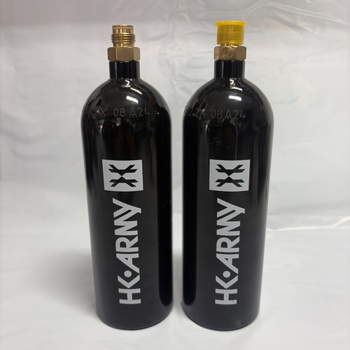 Pre Owned HK Army 20oz Aluminum CO2 Paintball Tank (2) - Black - 2024 Hydro