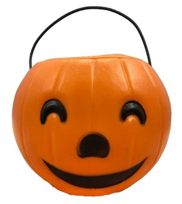 Vintage 1987 Burger King Halloween Pumpkin Blow Mold Plastic Trick or Treat Pail