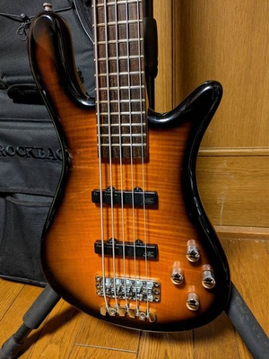 #ad #ad Warwick Streamer 5 String Bass Limited Flame Top Sunburst Upgraded Pot Gig $990.00