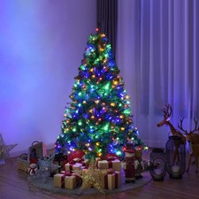 5Ft Pre-Lit Artificial Christmas Tree Premium Hinged w/ 150 LED Lights  Stand