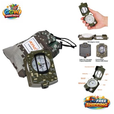AF-4580 Military Compass - Waterproof & Shakeproof with Map Measurer for Hikers