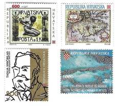 Croatia 1993 Sc 172-175, MNH, Stamp day, Istria, Smlcklas, Split Archeo Museum