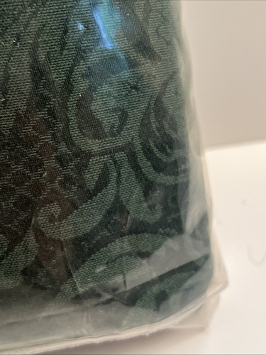 Jaclyn Smith Dark Green Damask ~ Midnight Clear ~ Tablecloth ~ 60x102 Oblong NOS - Picture 3 of 7