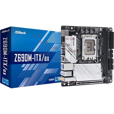 FOR ASROCK Z690M-ITX/ax DDR4*2 64GB HDMI DisplayPort 1.4 Mini-ITX Motherboard