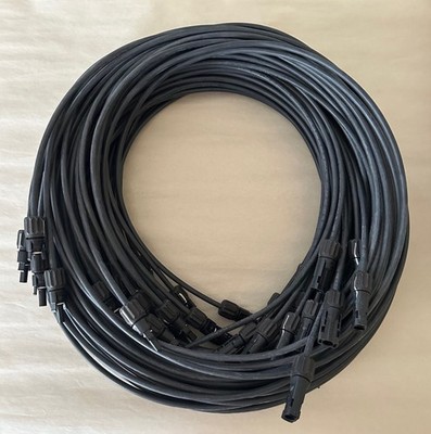 PV Wire Solar Jumper Cables Qty. 10 Cables, 11 ft each, 10 AWG Wire