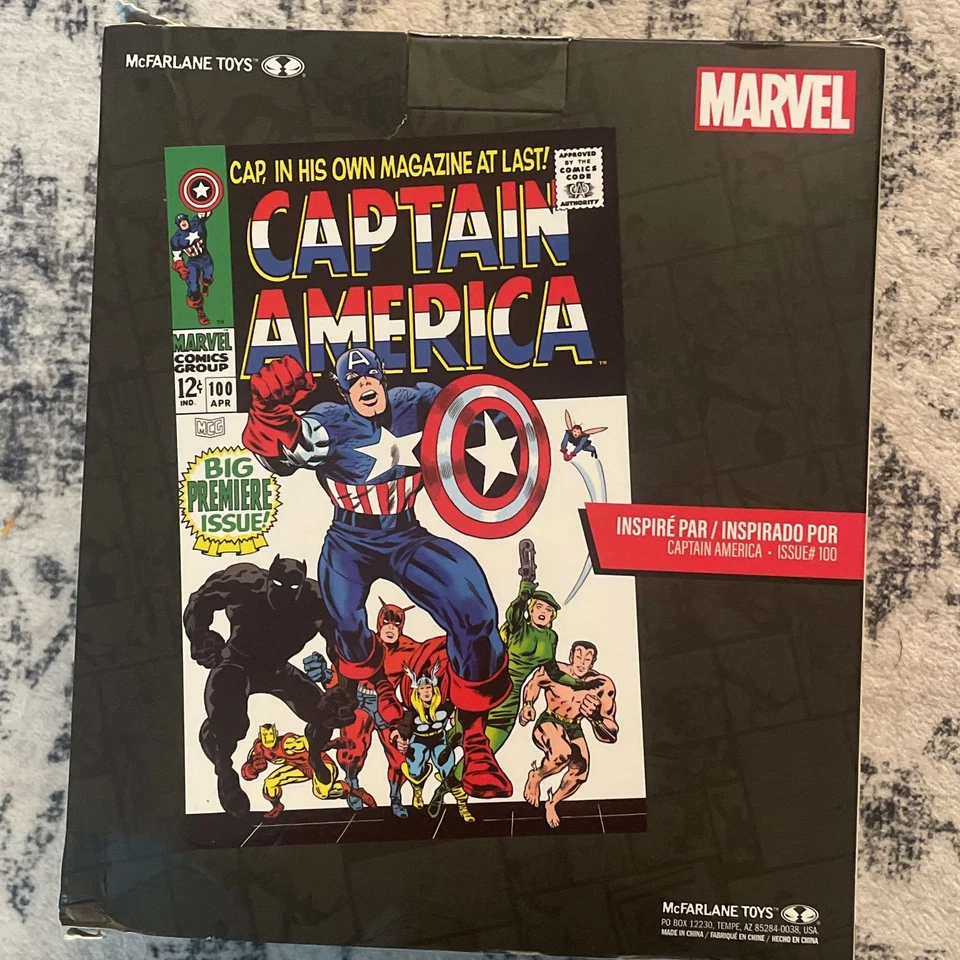 Figura McFarlane Toys Marvel Comics Capitán América #100 escala 1:10 NUEVO Foto 4 de 4