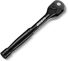 1/4 Inch Drive Ratchet, 72-Tooth Quick-Release Ratchet Wrench, 5-Degree Swing, R
