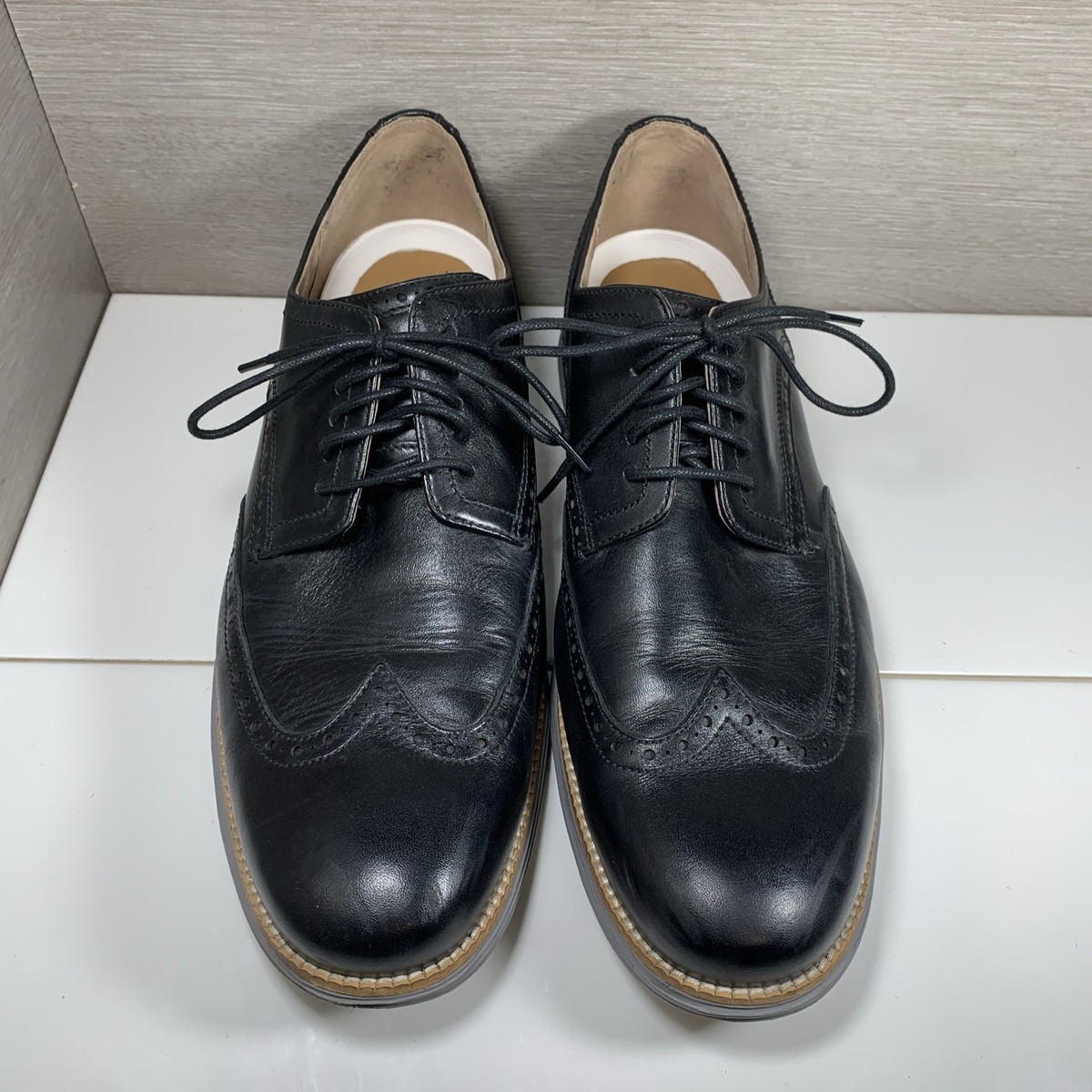 Cole Haan® Men's 13 M Original Grand Shortwing Oxford in Black