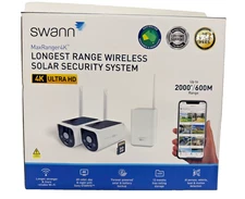 Swann MaxRanger 4K Solar 2 Camera Security System NVR Hub 64GB SWNVK MR4KSD2