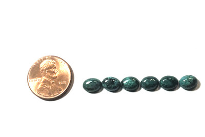 CHRYSOCOLLA CABS 6 PIECES 8/6 MM CLOSEOUT BEST PRICE ON EBAY CHECK IT OUT!