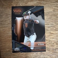Topps Chrome Black 2026 Logan Webb  🔥/25 ORANGE  GIANTS