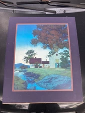 Maxfield Parrish 1935 Like Mill Pond QutyArt Print 29x23” Gorgeous Purple  Matte