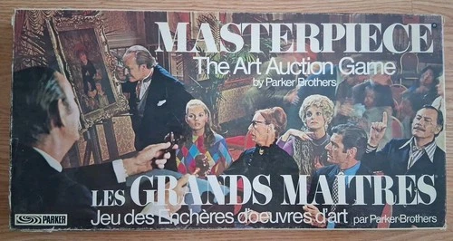 100% Complete  Vintage 1970 Masterpiece The Art Auction Board Game  Parker Bros
