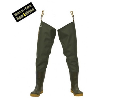 Vass Tex 700E Thigh Waders UK 10 grün wasserdicht VA700-60E PVC Low Profile Boot