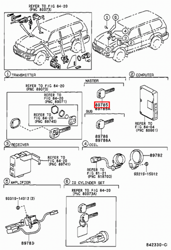 Genuine Toyota LandCruiser 100 Series HDJ Transponder Master Key Blank Uncoded - Picture 3 of 12