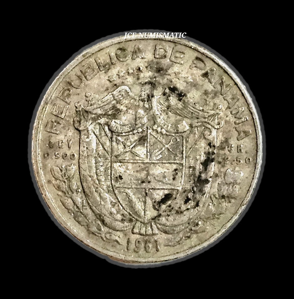 1961 Un Decimo (1/10) De Balboa Panama Coin -Silver 0.900- Nice!!! - Image 4 of 4