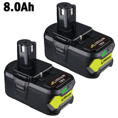 2X 18V 8,0Ah Akku für RYOBI One Plus Lithium 130429054 P108 P109 Batterie DE