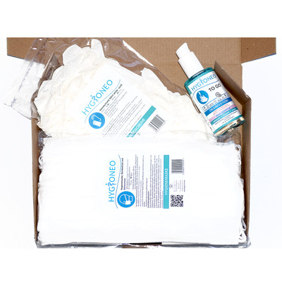 Travel Hygiene Kit Schutz Set- Desinfektionsmittel mit Pumpspender 50ml, 10 Einw