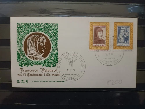 1974 BU ITALY REPUBLIC 6^ CENTENARY DEATH FRANCESCO PETRARCH (P2621)
