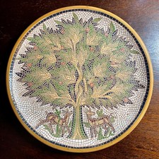 Handcrafted Tree Of Life Mosaic Round Plate