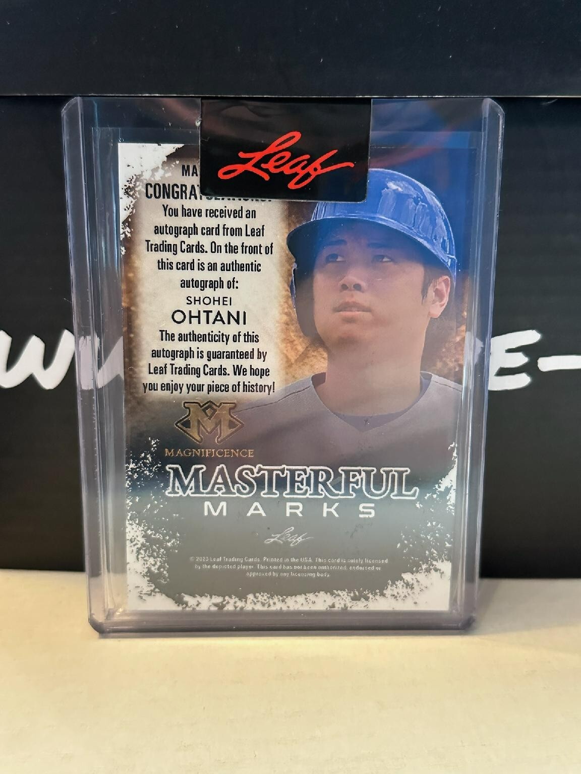 2023 Leaf Magnificent Baseball Shohei Ohtani Masterful Marks Auto /2