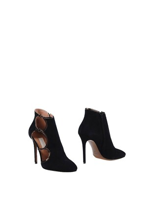 NIB *L autre Chose* Suede Leather Black Ankle Boots Shoes Size 36.5 36 1/2  