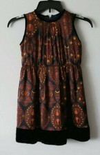 Little Marc Jacobs Peacock Kaleidoscope Silk Dress Size 8