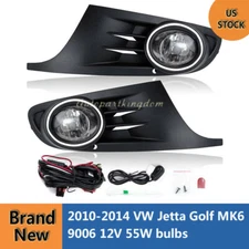 For 2010-2014 Golf MK6 TDI Jetta Sport Wagon Bumper Fog Lights w/Switch + Bulbs