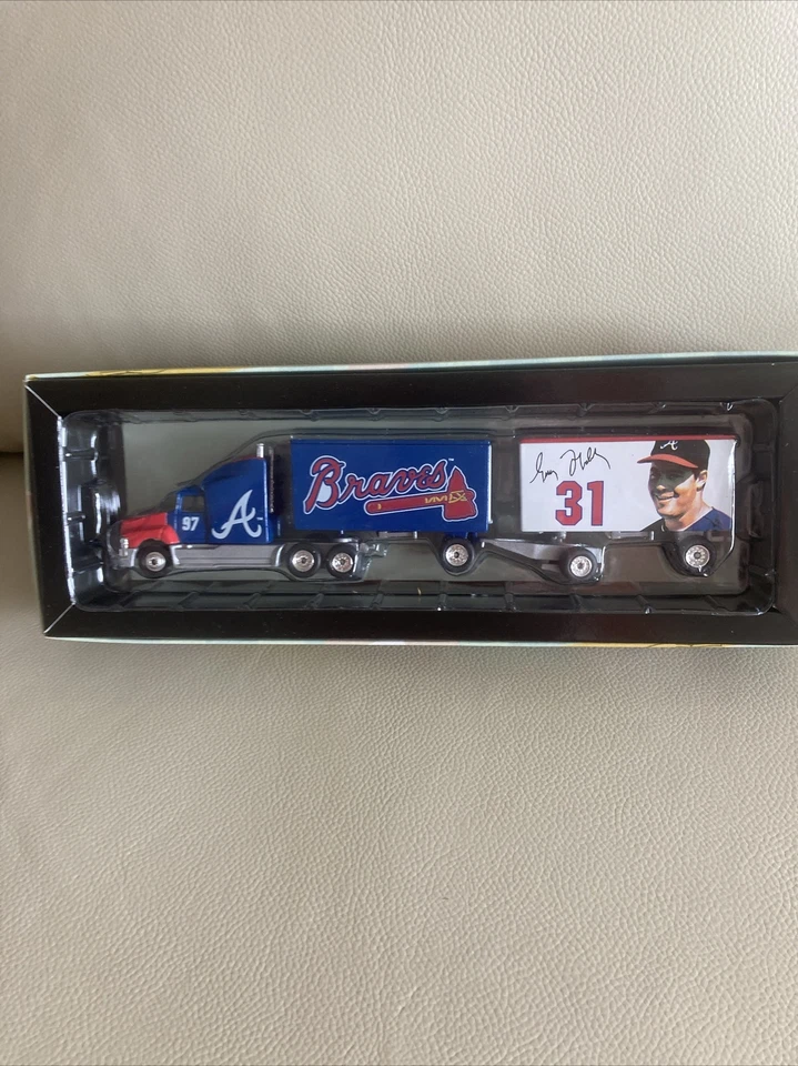 1997 GREG MADDUX ATLANTA BRAVES  DOUBLE TANDEM TRAILER LE 1000 MATCHBOX/WRC - Image 3 of 4