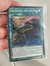 YUGIOH FIGA-EN018 Fire Fortress atop Liang Peak Secret Rare 1st Edtion NM