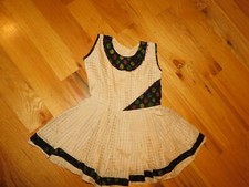 Handmade Toddler Dress Polka Dot Built in Slip Tennis or Cheerleader Style Cute