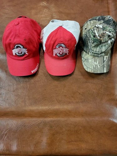 3 Snapback hats. 2 Ohio State, 1 