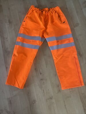 Hi Viz Warnhose orange/grau Arbeit teflonbeschichtet RIS 3279 TOM Large