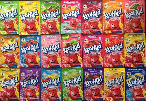 Kool Aid Drink Mix 12 Packets VARIETY LOT Caffeine Free Gluten Free