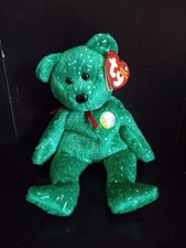 TY Beanie Baby - DECADE the Bear  (GREEN) RETIRED 2003(8.5") New - Trl8#185