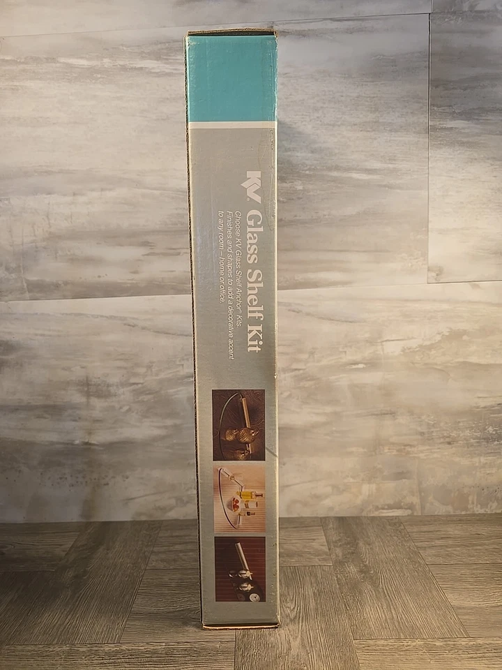 KV Knape & Vogt Kit de Estante de Vidrio Transparente Anclaje de Estante 6x18" Faltan Tornillos Caja Abierta Foto 4 de 4