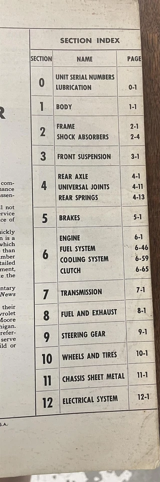 1949 1950 1951 SOLO auto Chevrolet original manual de reparación OEM libro de servicio de taller Foto 2 de 4