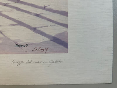 Giorgio Zuppini - Terrazza Sul Ware Con Gabbiani- Signed