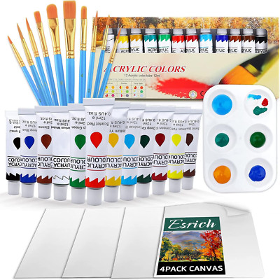 Lienzos De Canvas Para Pintar En Acrilico Y Pinturas De Oleo Lienzo 12 Colores