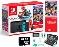 2024 Nintendo Switch Gaming Console: Mario Kart 8 Deluxe Holiday Bundle