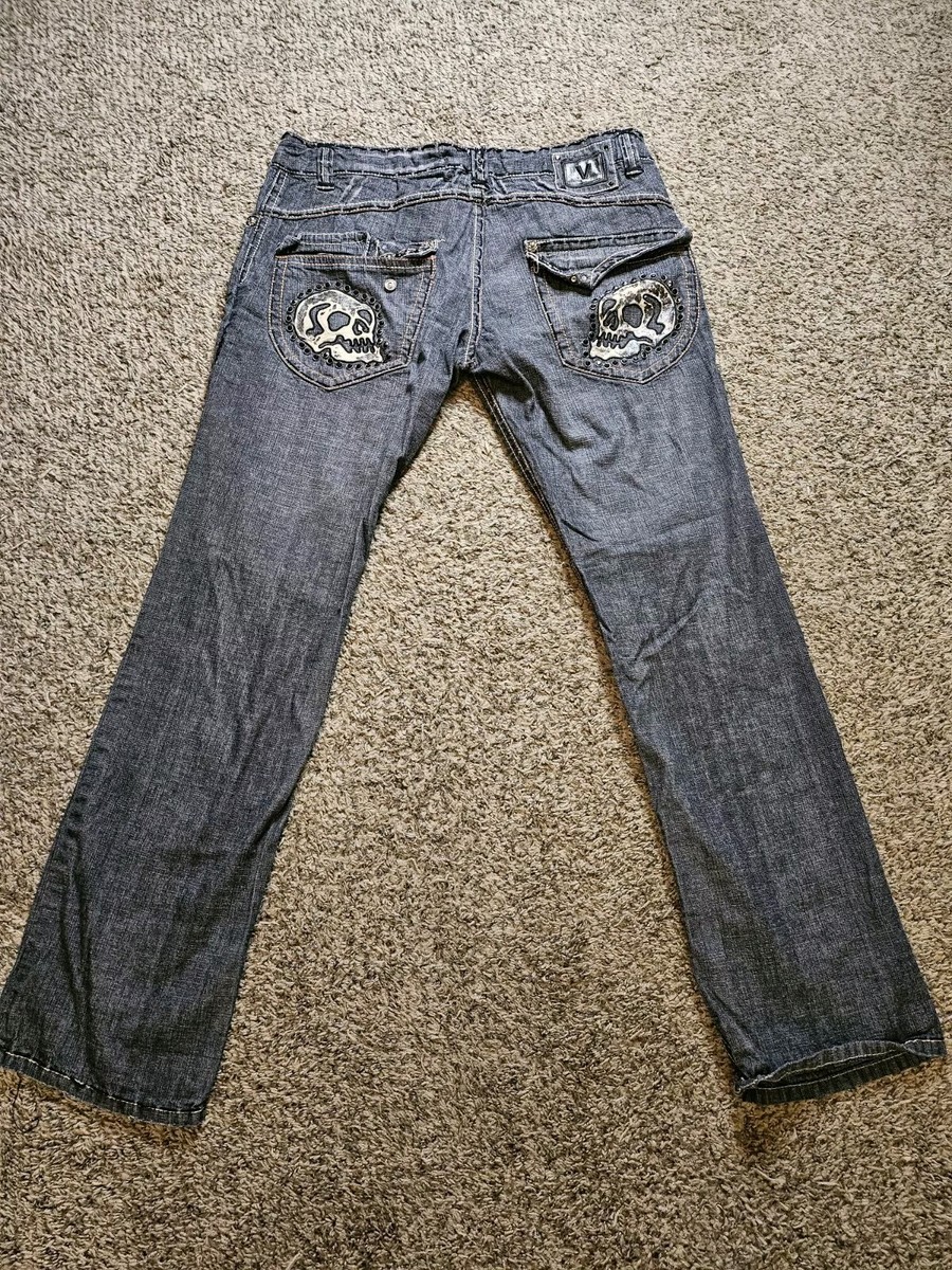 italy製 skull studs design denim jeans SKULL DENIM STUD PANT – trashandvaudeville