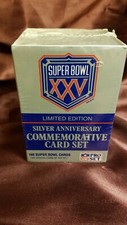 Super Bowl XXV Limited Edition Silver Anniversary Commemorative 160 Card Set New