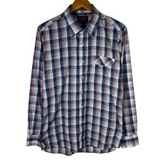 Vintage 80s Levis Shirt Mens L Button Shirt Plaid Flannel Western Cowboy USA