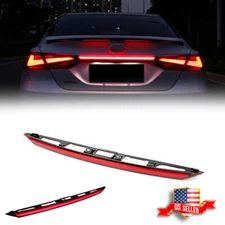 For 2018-2020 Toyota Camry 3D Optic Rear Red Lens LED Tail Light Trunk Fog Lamp