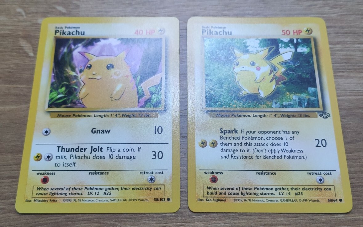 パレットPikachu yellowcheek Pokemon Pikachu Red Cheeks Jungle #60/64 & Yellow Cheeks #58
