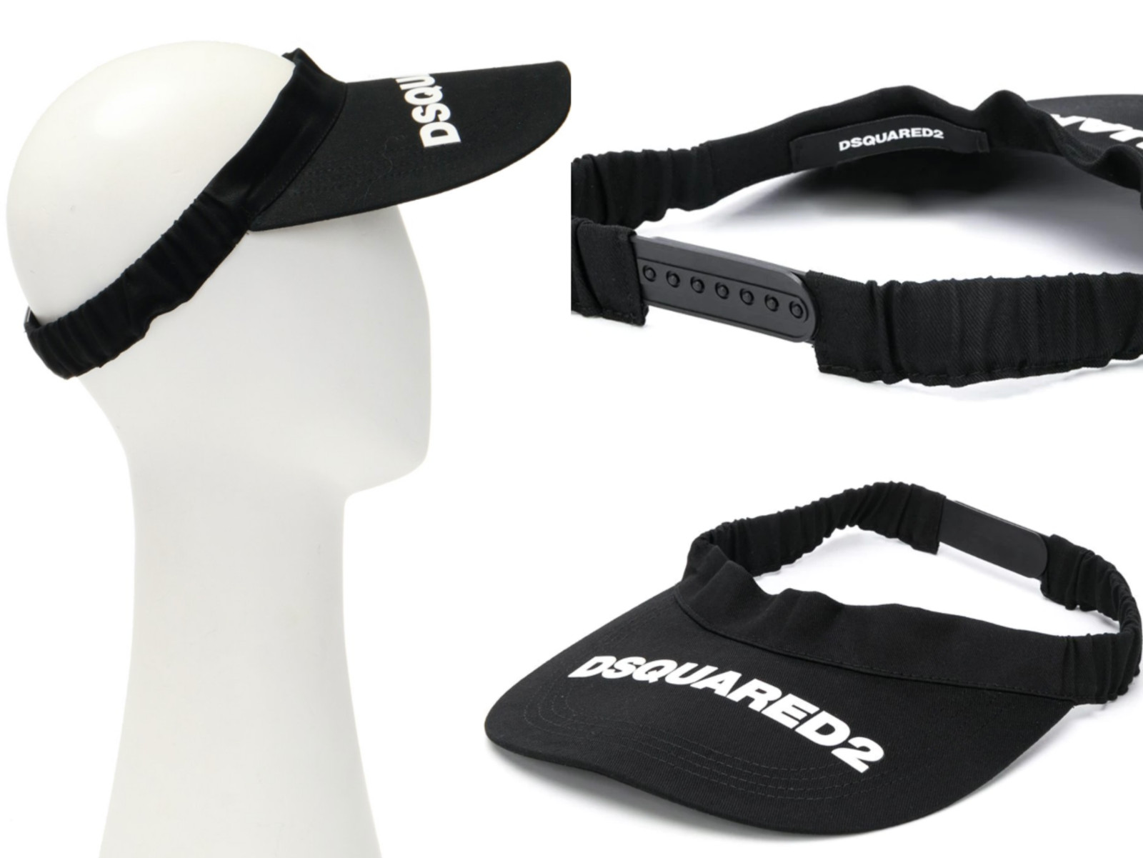 Dsquared2 Unisex Iconic Logo-Patch Visor Cap Tennis Golf Hat Sunshade