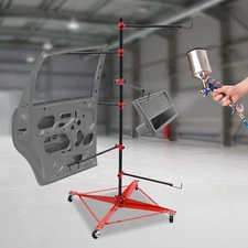 Panel Tree Paint Stand Panel Holder Automotive Paint Stand 6 Hooks w/ 4 Wheels